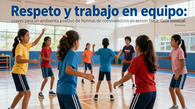Normas de convivencia en educación física: Guía esencial 5 Niños mexicanos colaboran en un gimnasio escolar