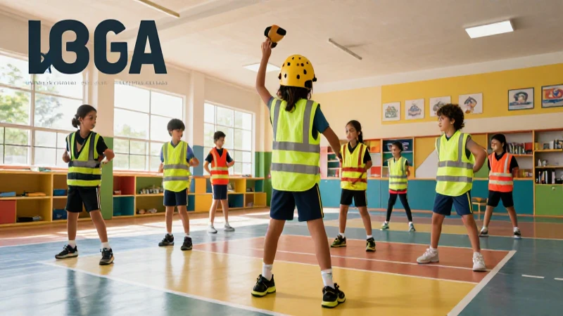 Normas de convivencia en educación física: Guía esencial 4 Niños activos en gimnasio escolar moderno y vibrante