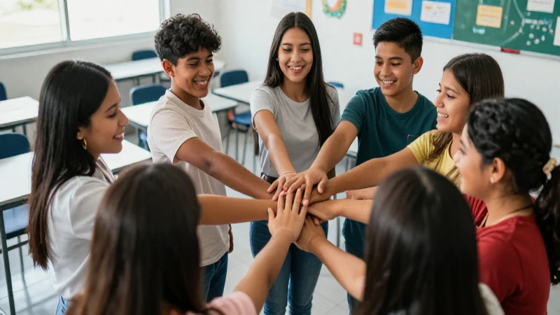 Estudiantes mexicanos colaboran unidos en el aula