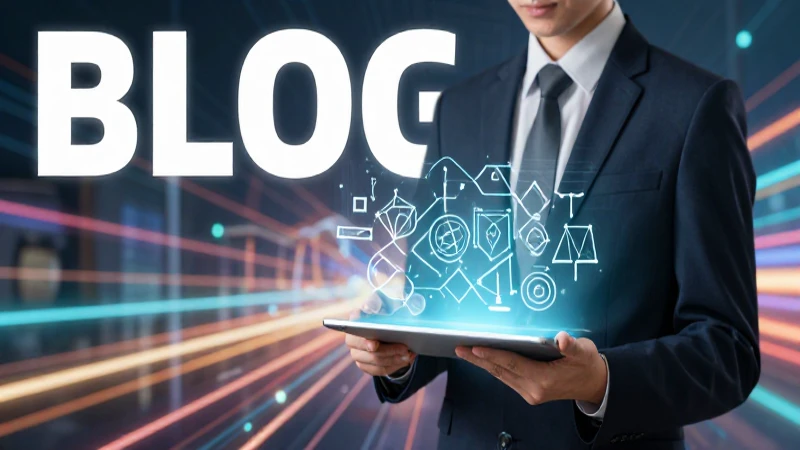 Profesional legal, tecnología y abstracción visual