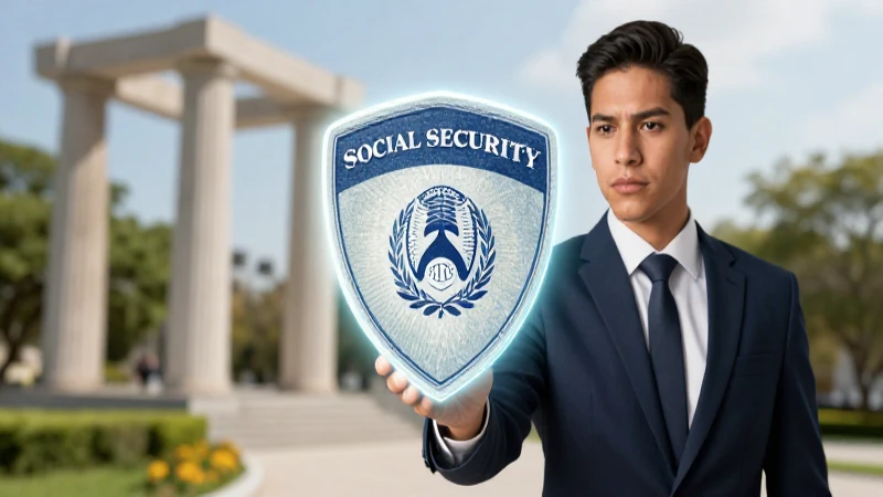 Joven mexicano protegido por seguridad social moderna
