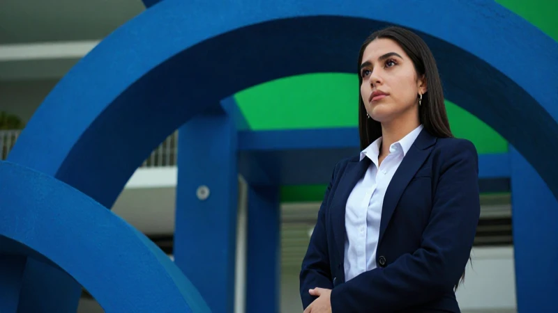 Estudiante mexicano con estructura legal abstracta