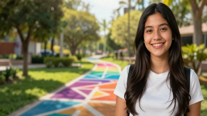 Estudiante mexicano atractivo guiado por principios