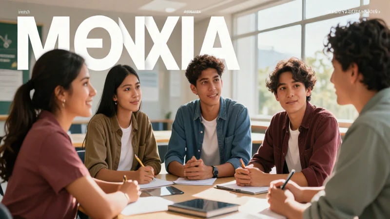 Estudiantes mexicanos colaborando en diálogo profesional