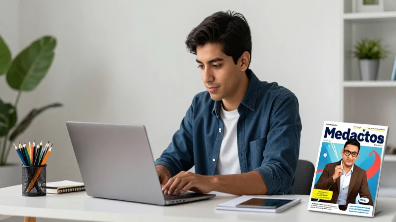 Guía práctica y consejos útiles de la nota informativa: descubre todo 5 Joven mexicano educador en escritorio moderno