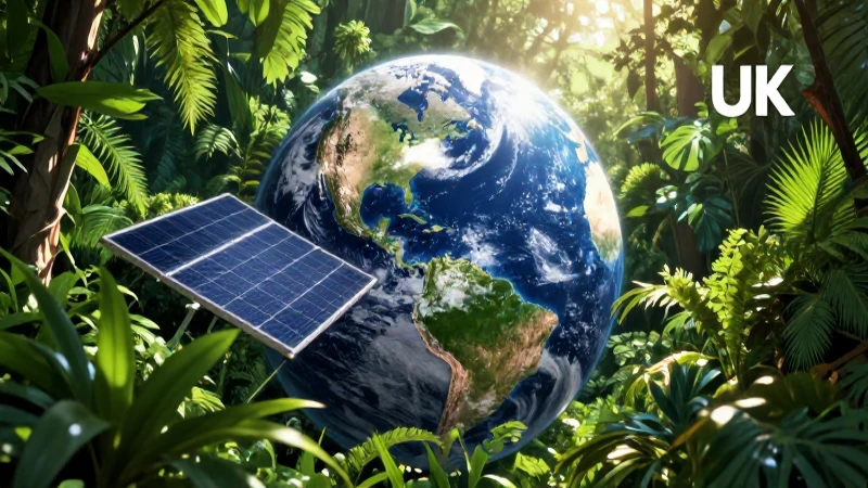 Tierra viva, verde y energía solar