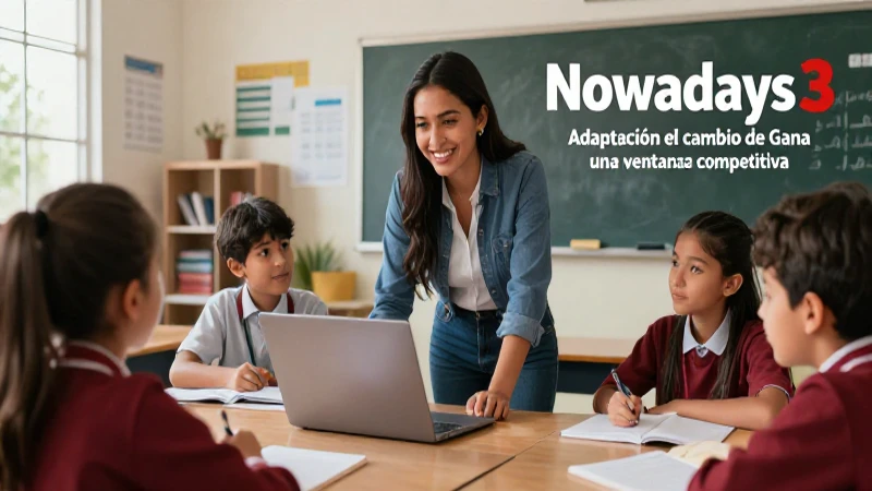 Clase mexicana moderna ilustra ventaja competitiva educativa