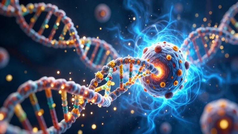 Qué son el núcleo en biología y física Definición ampliada 6 Núcleos fusionados, ADN brillante, energía azul