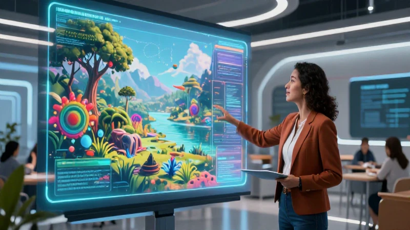 La vanguardia de la Nueva Escuela Mexicana 2022 en una PPT 4 Educador mexicano con holograma futurista