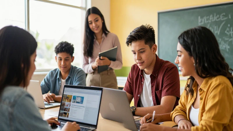 Estudiantes mexicanos colaboran en aula moderna