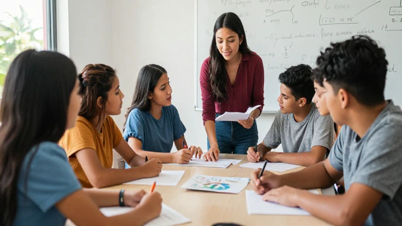 Conoce la nueva escuela mexicana: educación innovadora y de calidad 4 Estudiantes mexicanos colaborando en clase moderna