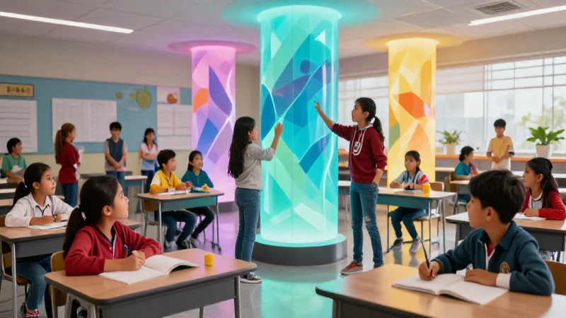 Conoce los conceptos clave de la Nueva Escuela Mexicana 3 Estudiantes mexicanos colaboran en un aula dinámica y vibrante