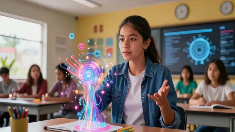 Conoce los conceptos clave de la Nueva Escuela Mexicana 6 Joven mexicano aprende tecnología en clase vibrante