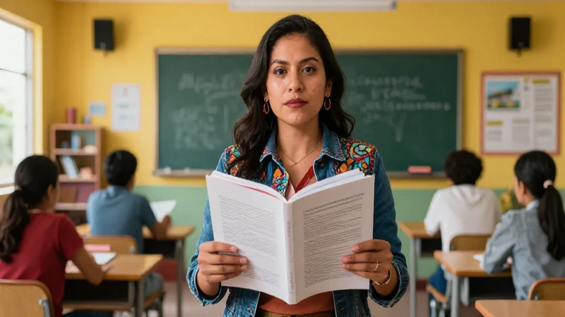 El modelo educativo mexicano revolucionario: descubre el documento del trabajo escolar 3 Educador mexicano apasionado en entorno educativo dinámico