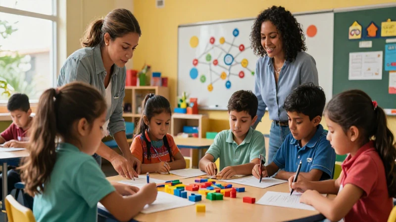 Niños mexicanos colaboran en proyectos creativos modernos