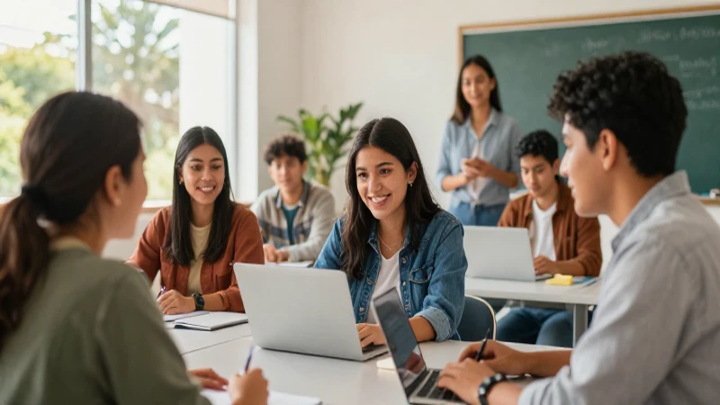 Estudiantes y maestros mexicanos colaboran en un aula innovadora
