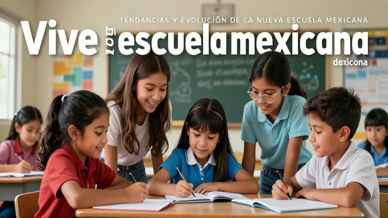 Estudiantes mexicanos felices y brillantes en su aula