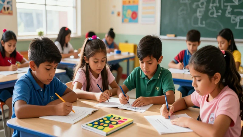 Niños mexicanos creativos en proyecto escolar vibrante