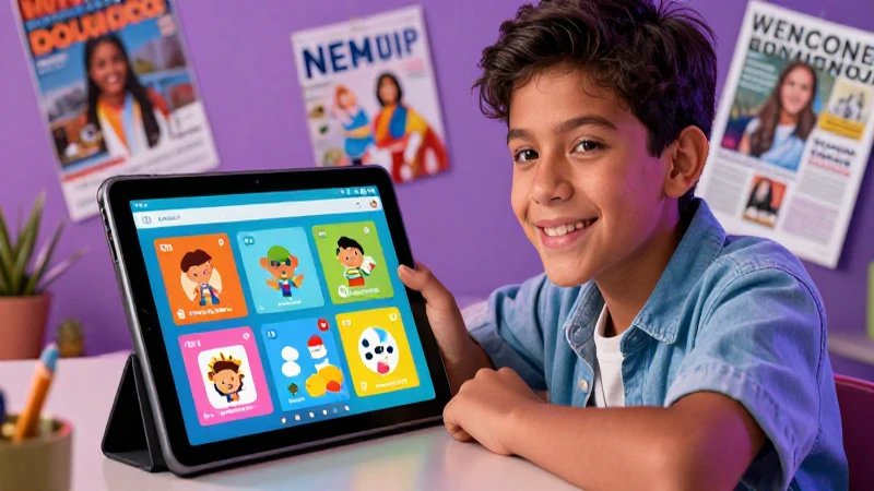Joven estudiante mexicano aprendiendo digitalmente con estilo profesional