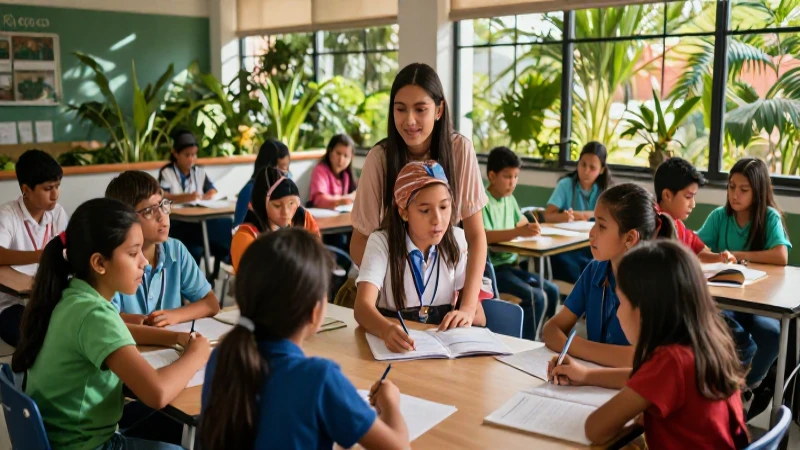 La nueva escuela mexicana: comunidad y transformación educativa 3 Estudiantes mexicanos colaboran en la Nueva Escuela