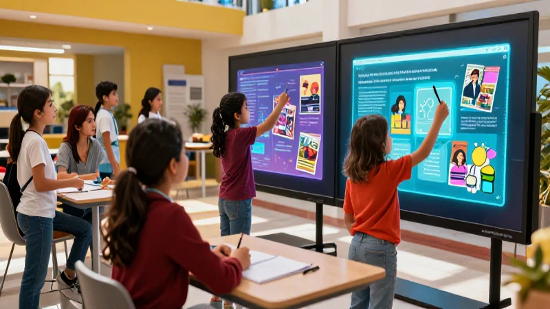 Clase mexicana moderna con tecnología holográfica