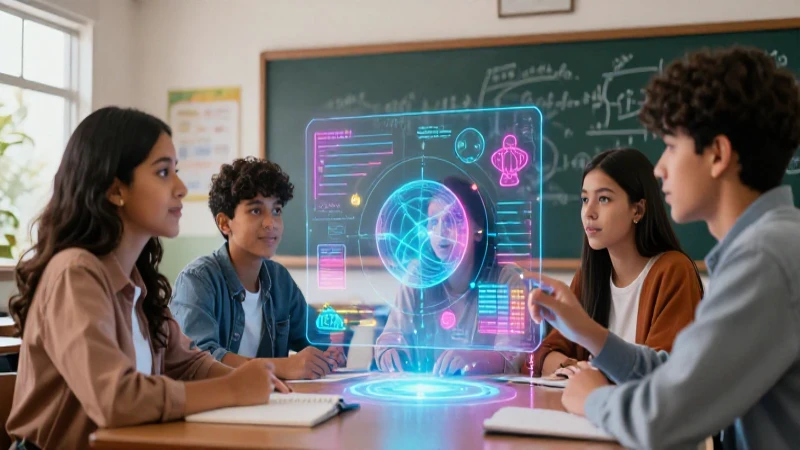 Revive tu forma de enseñar matemáticas con nuestra innovadora escuela secundaria de matemáticas en México 4 Jóvenes mexicanos aprenden con holograma