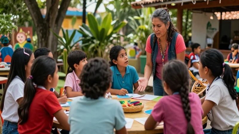Aula educativa al aire libre en México