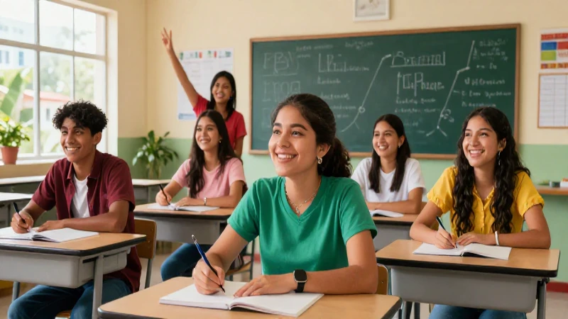 Nueva Escuela Mexicana: Transformando la Educación de Nivel Básico 4 Estudiantes mexicanos felices en aula moderna