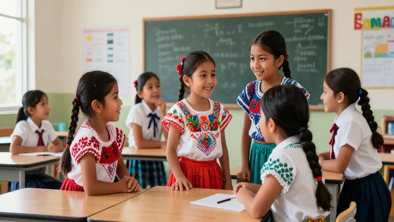 Conoce la Nueva Escuela Mexicana: una experiencia impresionante para primaria 3 Niños mexicanos felices aprendiendo en un aula vibrante