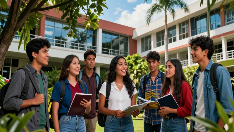 La Nueva Escuela Mexicana: Formación Superior de Excelencia para Tu Futuro 3 Estudiantes mexicanos en moderno campus universitario vibrante