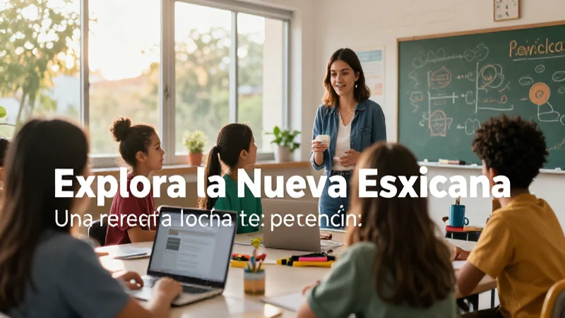 Docente guía a alumnos con tecnología en Nueva Escuela Mexicana