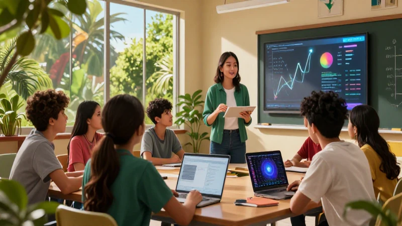 Educación moderna mexicana uniendo naturaleza y tecnología