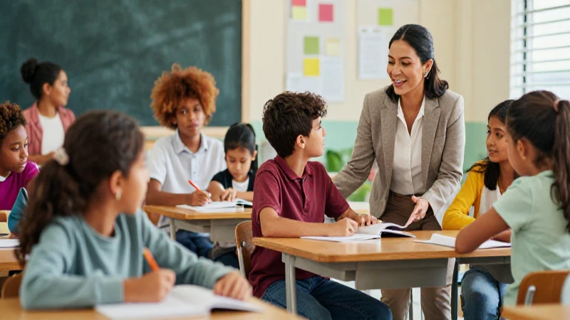 Educadora mexicana guiando el progreso estudiantil