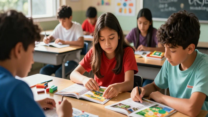 Estudiante mexicano en aula natural y vibrante