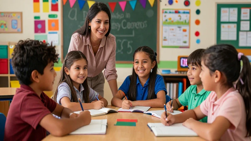 La nueva escuela mexicana: la educación impresionante para segundo grado 5 Niños felices aprendiendo en un aula vibrante