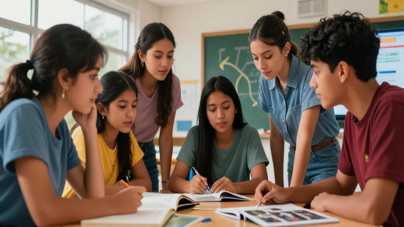 Conoce todo sobre la innovadora Nueva Escuela Mexicana SEP 2022 3 Estudiantes mexicanos colaboran con energía en un proyecto educativo