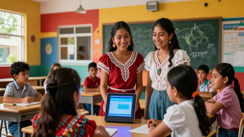 Registra tu escuela en la SEP y ofrece educación de calidad 3 Alumnos mexicanos alegres en escuela moderna