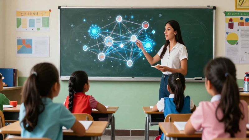 Clase mexicana moderna con conexión digital