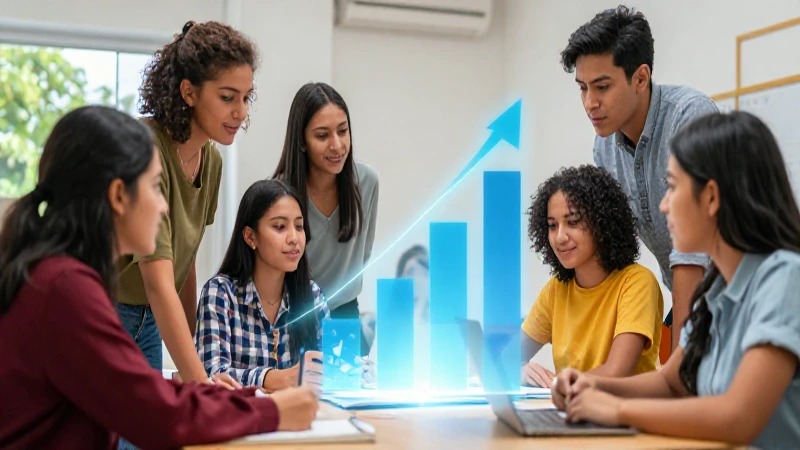 Jóvenes mexicanos colaborando en crecimiento educativo