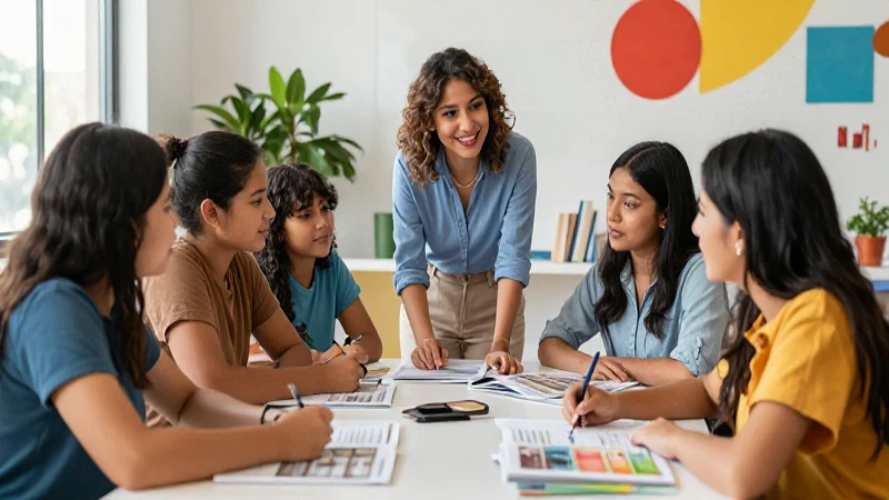 Estudiantes mexicanos y docente colaboran en un proyecto creativo