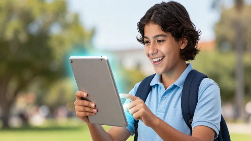Libros de texto esenciales para la Nueva Escuela Mexicana en 2022 4 Joven mexicano sonríe con una tablet educativa