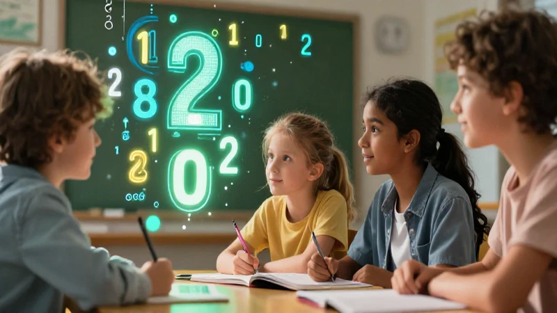 Convierte cualquier número a decimal de forma rápida y sencilla 4 Ilustración realista de aprendizaje vibrante