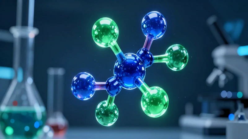 Estructura molecular detallada en laboratorio