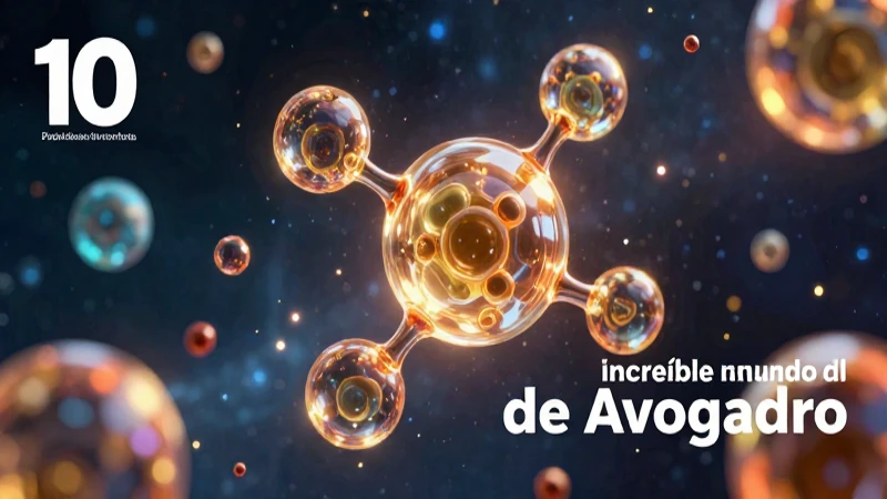 Ilustración de la ley de Avogadro y su número