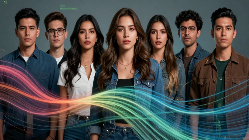 Jóvenes mexicanos enfocados en datos abstractos
