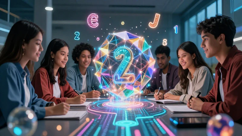 Conoce números enteros positivos y su aplicación en matemáticas 3 Estudiantes mexicanos colaborando con tecnología digital brillante