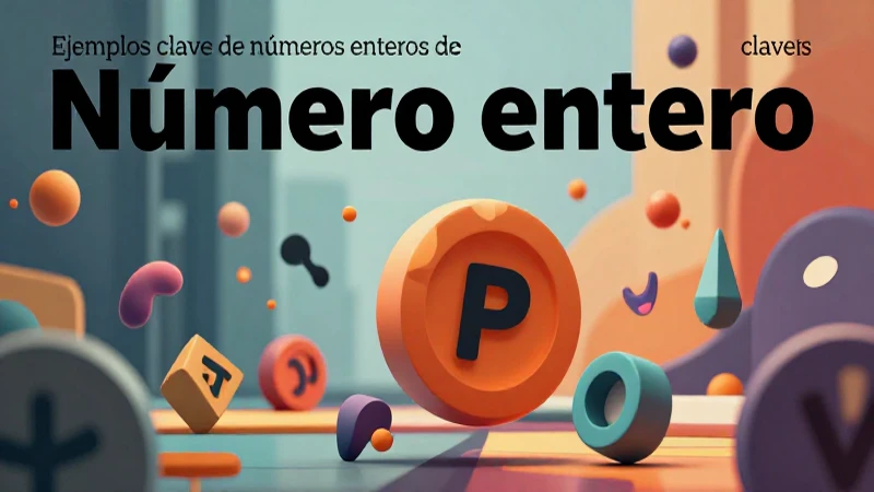 Ilustración académica de enteros, vibrante y moderna