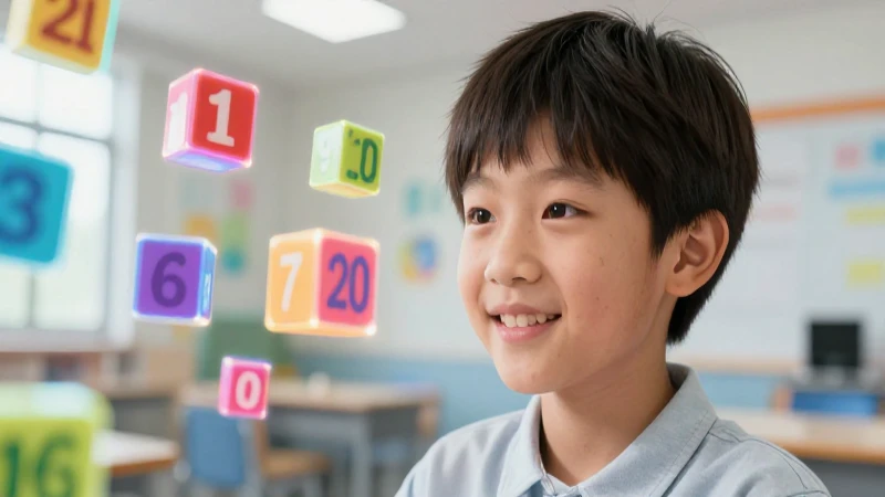 Visual educativa de números y aprendizaje