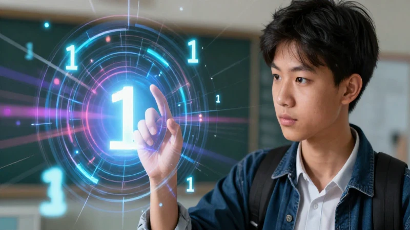 Domina los números decimales: guía completa y ejemplos prácticos 4 Estudiante enfocado en patrones geométricos vibrantes