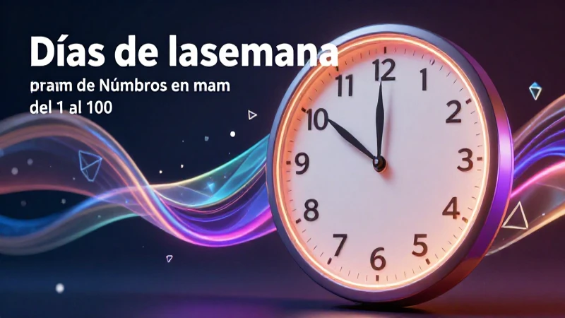 Ilustración de días de la semana con números